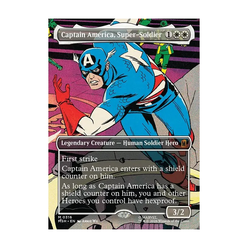 Captain America, Super-Soldier (Borderless) (0316) - Marvel Super Heroes (Near Mint)