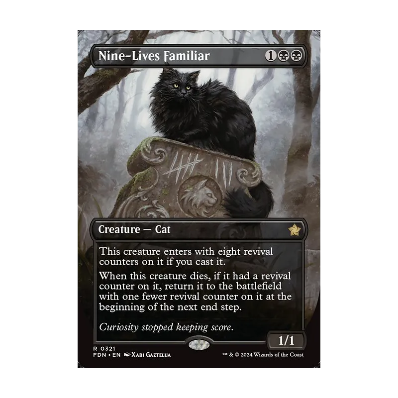 Nine-Lives Familiar (Borderless) - Foundations (Near Mint)