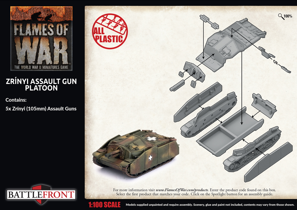 Flames of War WW2: Hungarian - Zrinyi Assault Gun Platoon