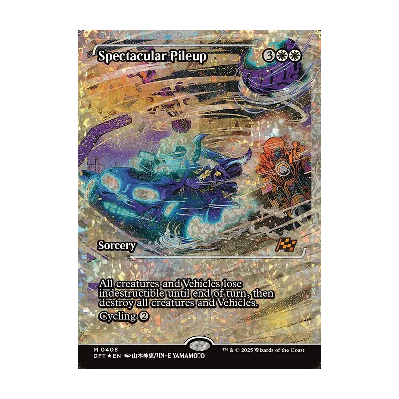 Spectacular Pileup (Showcase) (Fracture Foil) - Aetherdrift (Foil Near Mint)
