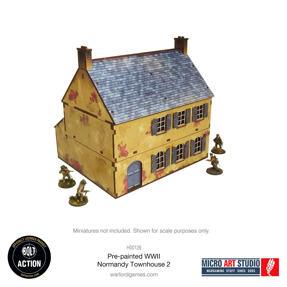 Bolt Action 3E: Pre-painted WW2 Normandy Townhouse 2 (Preorder)