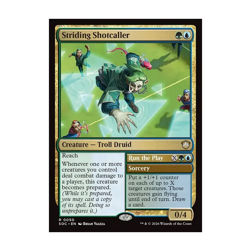 Striding Shotcaller // Run the Play - Secrets of Strixhaven Commander (Near Mint)