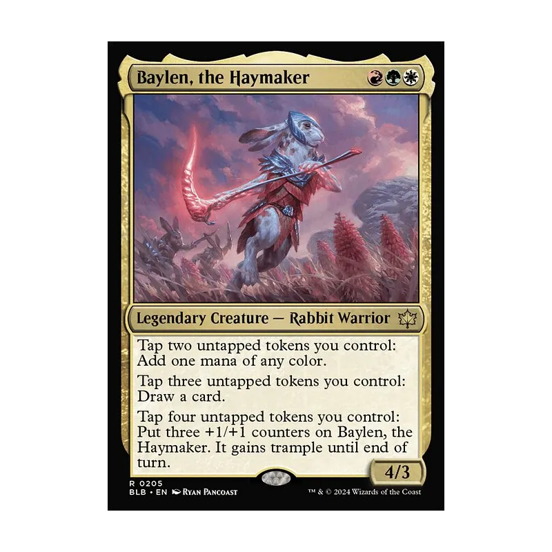 mtg bloomburrow rabbit cards Jacked is already a fan-favorite then put any number of them on the bottom and the rest on top in any order.) You never fight just one rabbitfolk. Baylen, the Haymaker | Bloomburrow
