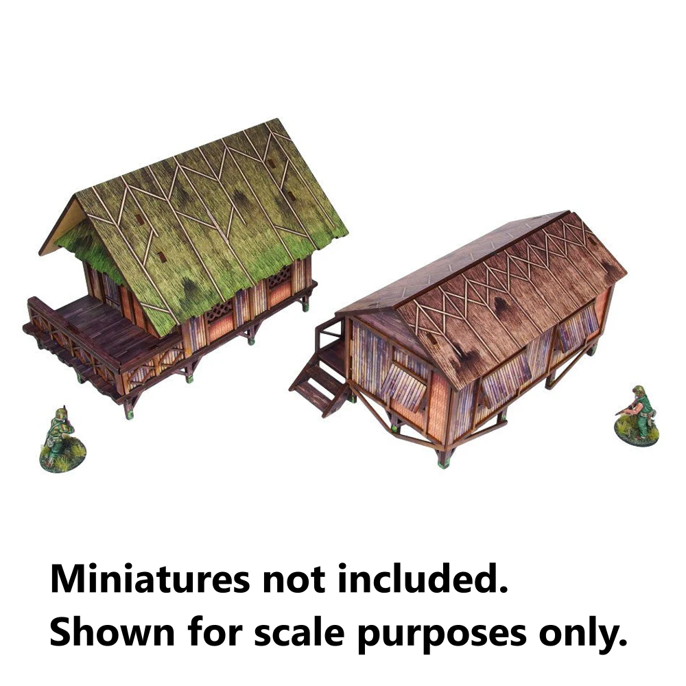 Bolt Action HDF Terrain: WW2 Pacific - Jungle Huts