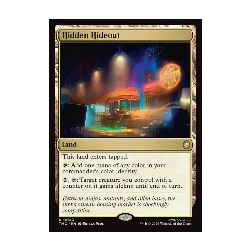 Hidden Hideout (Surge Foil) - Teenage Mutant Ninja Turtles Commander (Foil Near Mint)