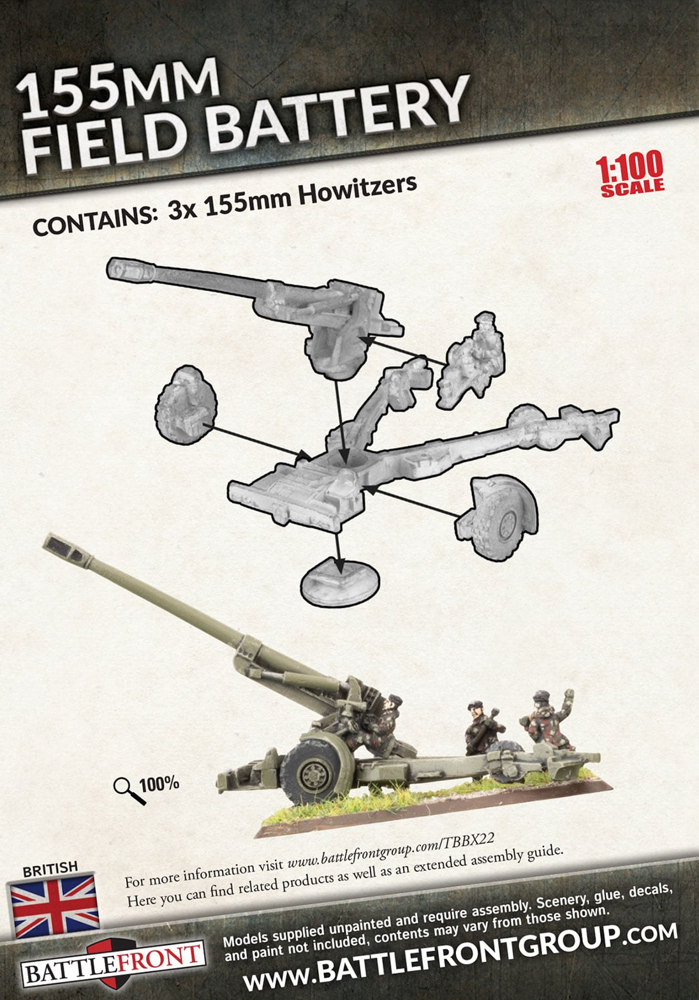 WWIII Team Yankee: British - 155mm Field Battery (Preorder)