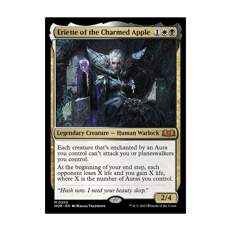 mtg eriette of the charmed apple commander deck AURAS LIFE DRAIN Magic Custom function toggle Let's Build an Eriette of