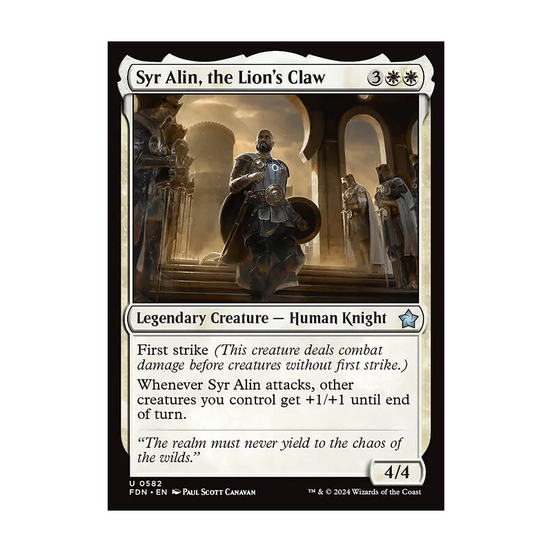 Syr Alin, the Lion's Claw - Foundations (Near Mint)