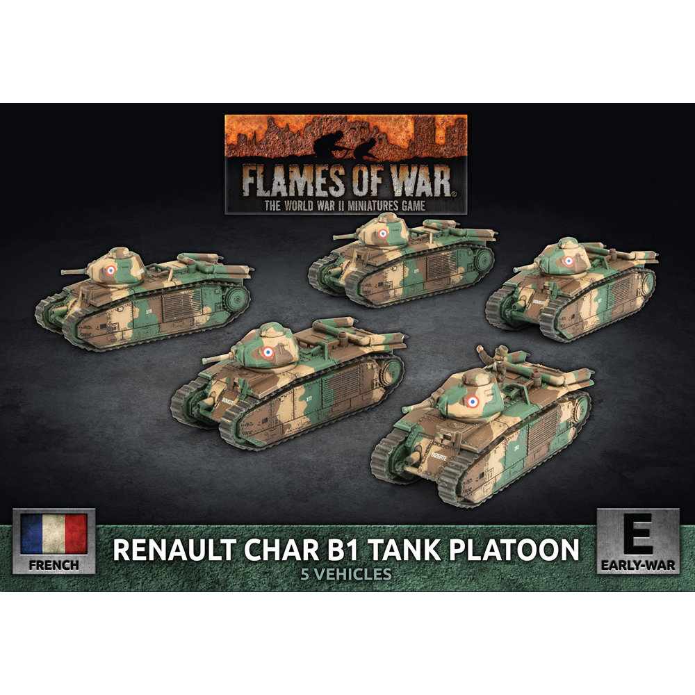 Flames of War WW2: French - Renault Char B1 Tank Platoon (Preorder)