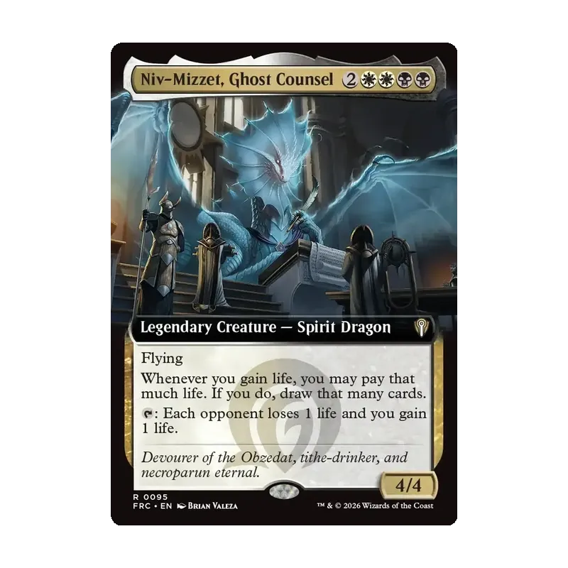 Niv-Mizzet, Ghost Counsel (Extended Art) - Reality Fracture Commander (Near Mint)