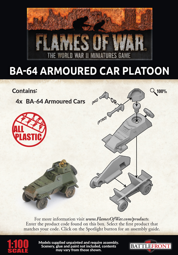 Flames of War WW2: Soviet - BA-64 Armoured Car Platoon