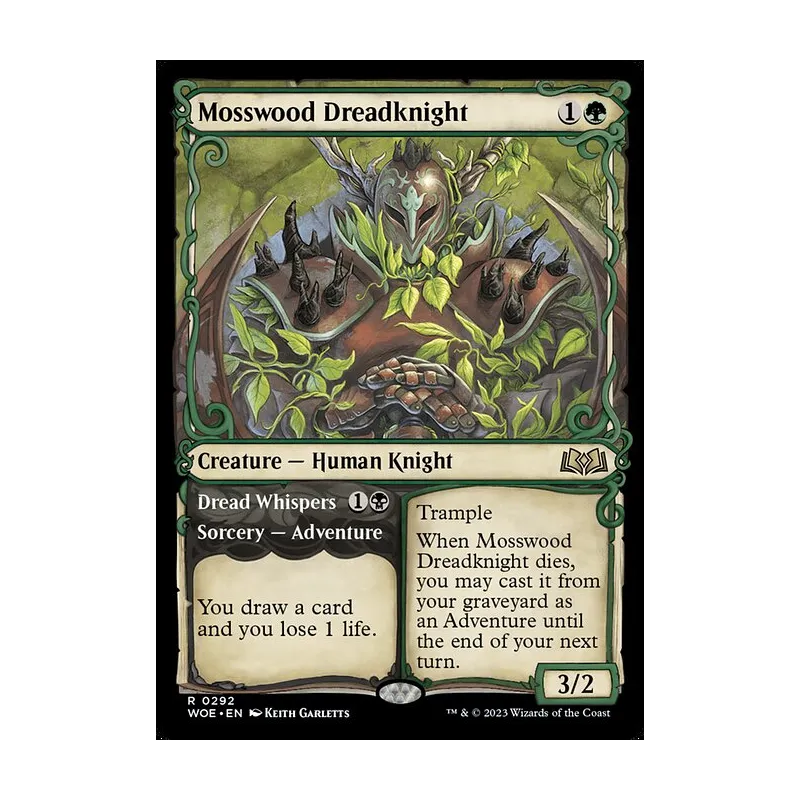 Mosswood Dreadknight // Dread Whispers (Showcase) - Wilds of Eldraine (Near Mint)