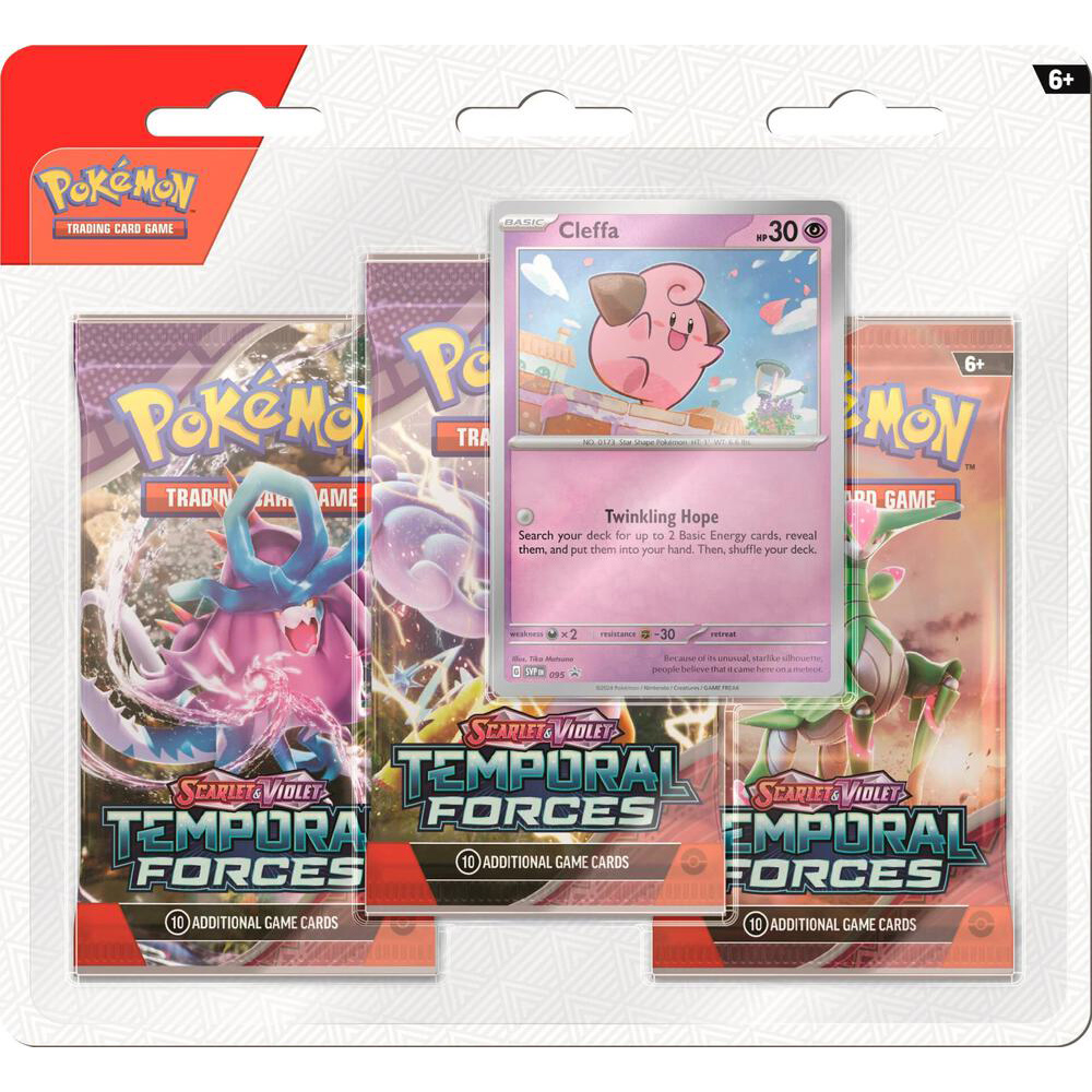 Pokemon TCG: Scarlet & Violet: Temporal Forces - 3-Booster Blister - Cleffa