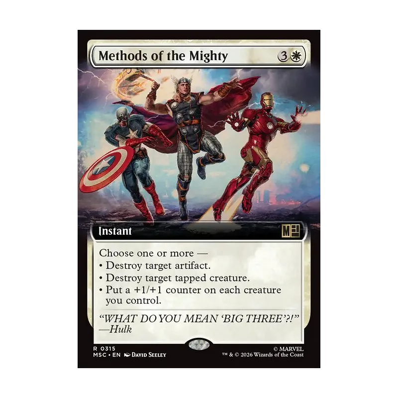 Methods of the Mighty (Extended Art) - Marvel Super Heroes Commander (Near Mint)