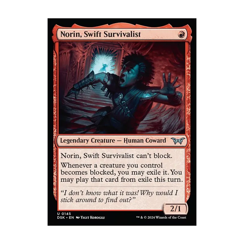 Norin, Swift Survivalist (0145) - Duskmourn: House of Horror (Near Mint)