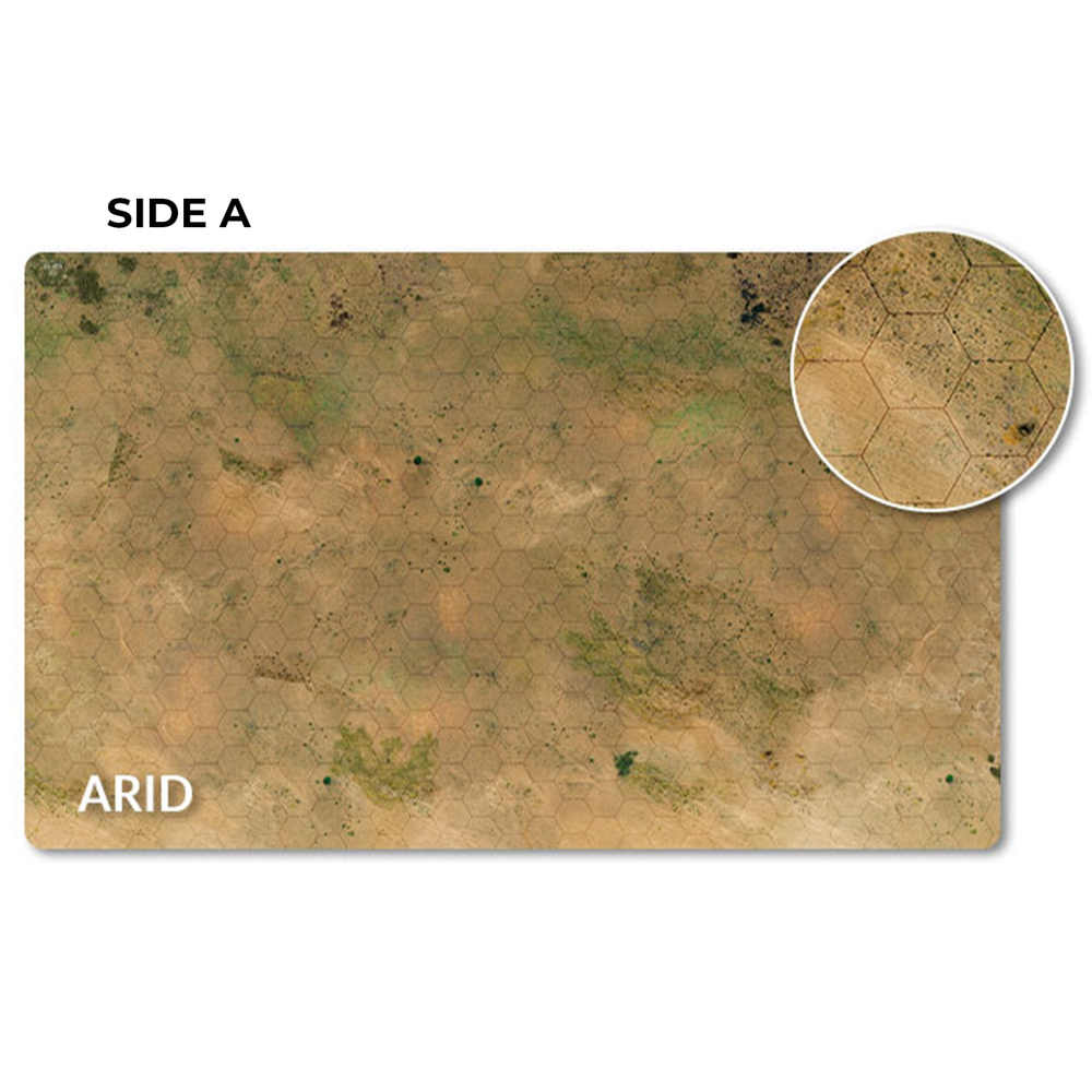 HexTech Double-Sided Game Mat: Arid/Urban (36 x 22in)