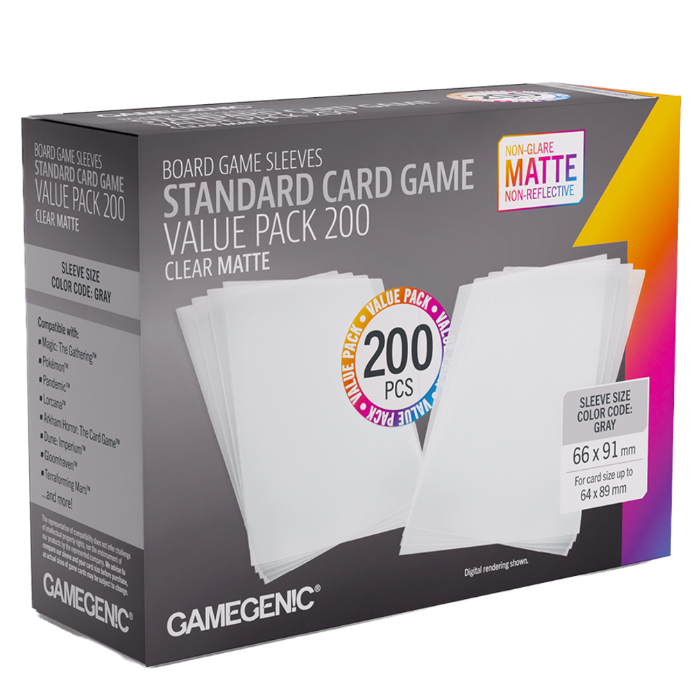Gamegenic Matte Sleeves: Standard Card Game Value Pack (200)
