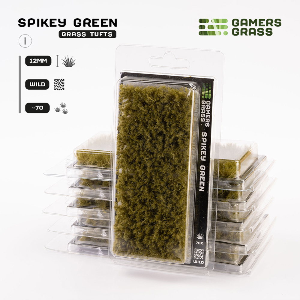 Gamers Grass Tufts: Spikey Green - Wild 12mm