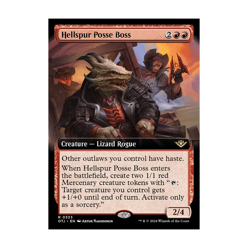 Hellspur Posse Boss (Extended Art) - Outlaws of Thunder Junction (Near Mint)
