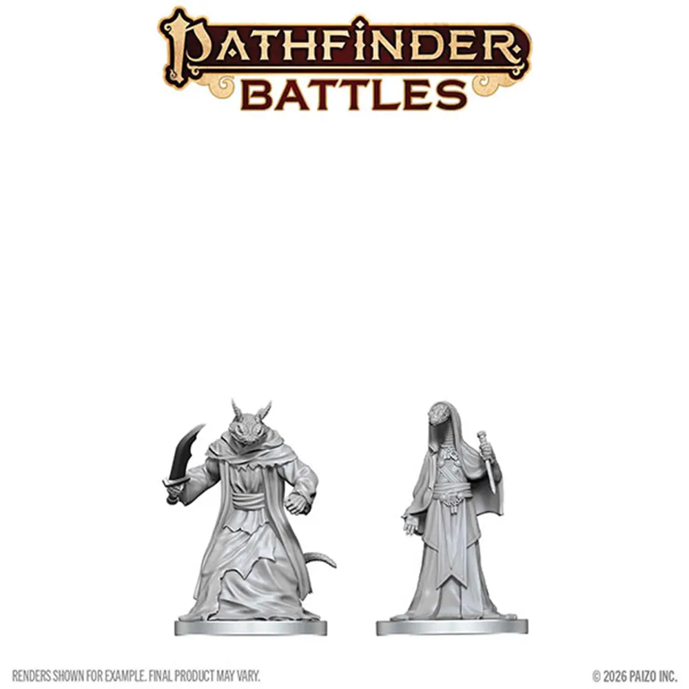 Pathfinder Battles Deep Cuts Unpainted Minis: W30 Zyss & Aapoph Serpentfolk (Preorder)
