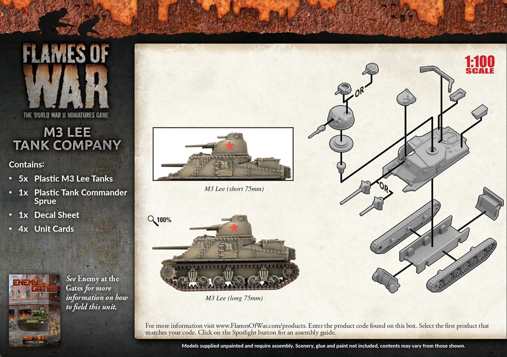Flames of War WW2: Soviet - M3 Lee Tank Company
