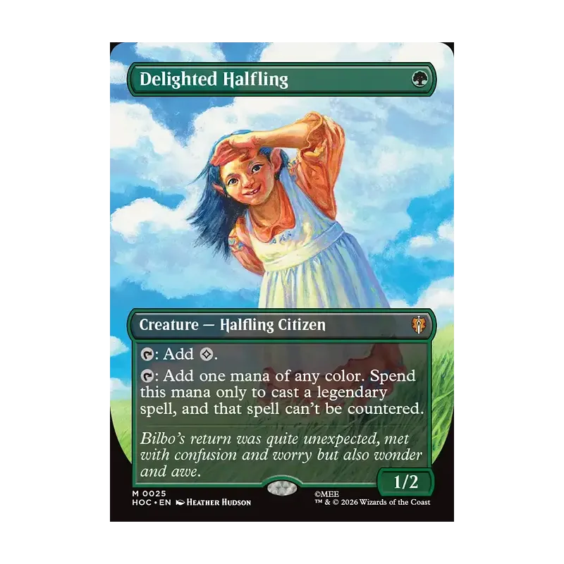 Delighted Halfling (Borderless) - The Hobbit Eternal (Near Mint)