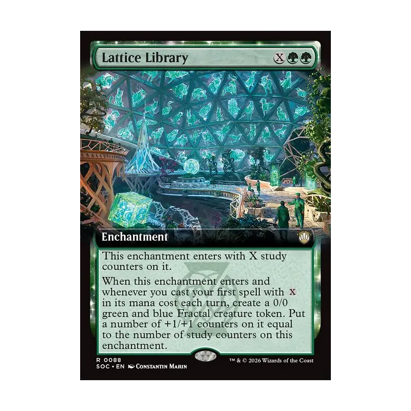 Lattice Library (Extended Art) - Secrets of Strixhaven Commander (Near Mint)