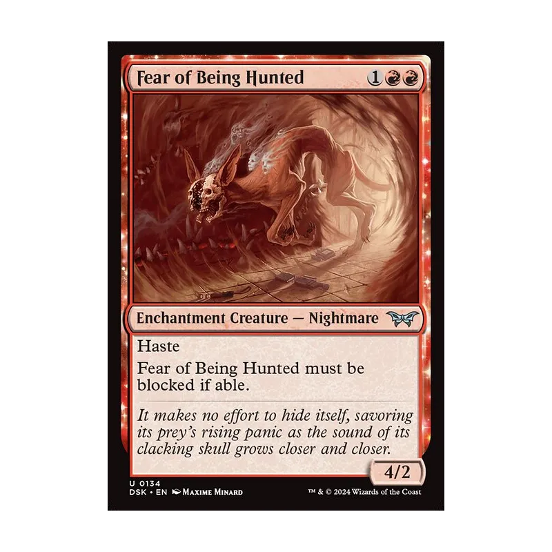 Fear of Being Hunted - Duskmourn: House of Horror (Foil Near Mint)