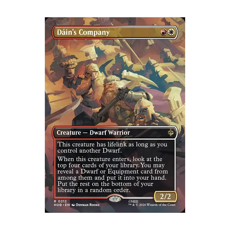 Dain's Company (Borderless) - The Hobbit (Near Mint)