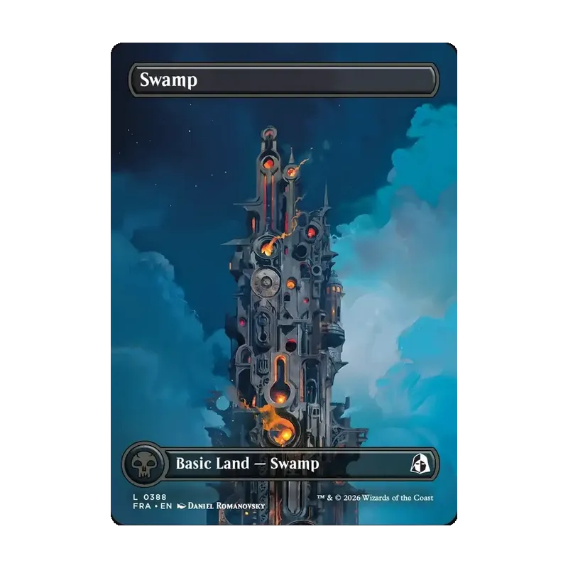 Swamp (Borderless) (0388) - Reality Fracture (Near Mint)