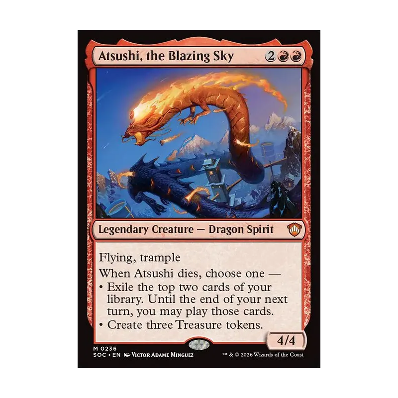 Atsushi, the Blazing Sky - Secrets of Strixhaven Commander (Near Mint)