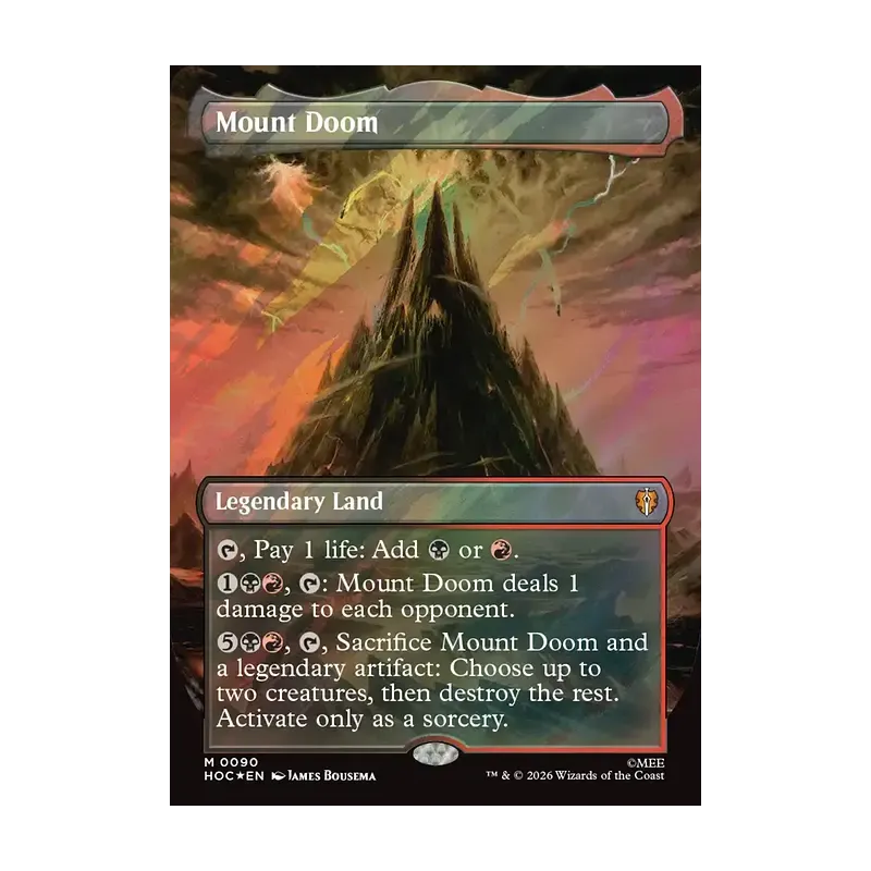 Mount Doom (Borderless) (Surge Foil) - The Hobbit Eternal (Foil Near Mint)