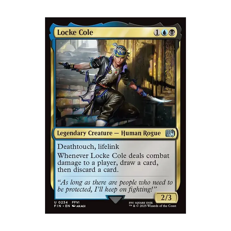 locke mtg card Locke, Treasure Hunter [177] [Extended Art] [FINAL FANTASY: Commander] [Foil] – Face to Face Games Uncommon Artist Locke Cole Art Card (Gold-Stamped