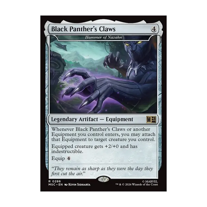 Black Panther's Claws / Hammer of Nazahn (Surge Foil) - Marvel Super Heroes Commander (Foil Near Mint)