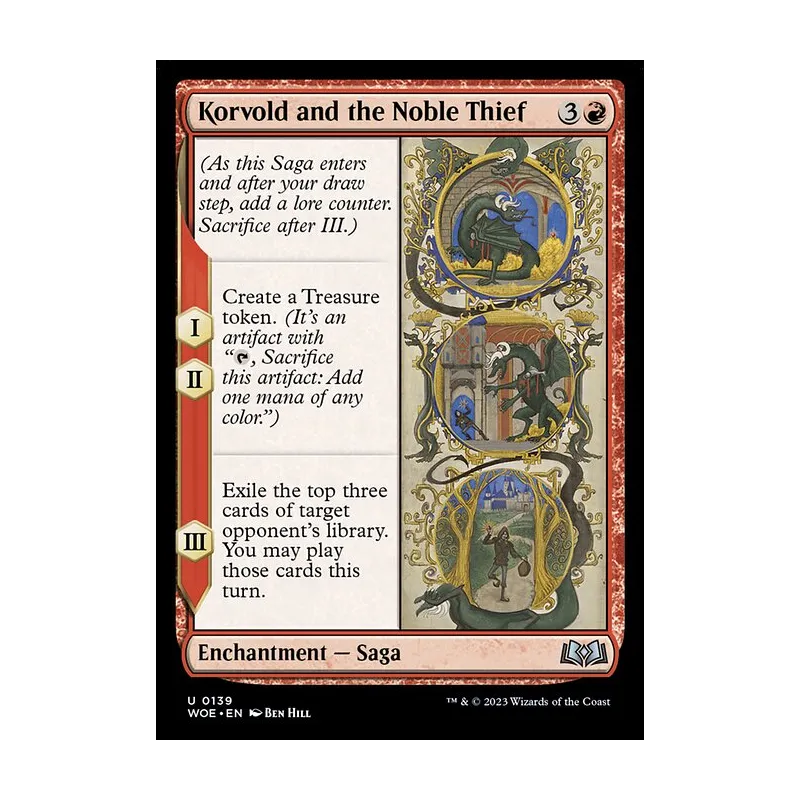 Korvold and the Noble Thief - Wilds of Eldraine (Near Mint)