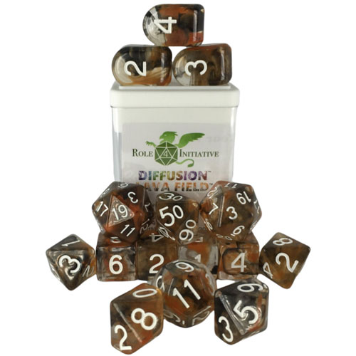 R4I Dice w/ Arch'd4: Diffusion - Lava Field (15) (Clearance) R4I Dice w/ Arch'd4: Diffusion - Lava Field (15) (Clearance)