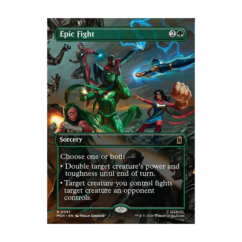 Epic Fight (Borderless) - Marvel Super Heroes (Near Mint)