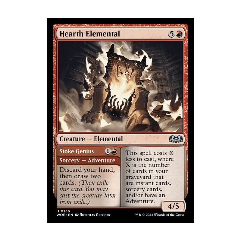 Hearth Elemental // Stoke Genius - Wilds of Eldraine (Near Mint)