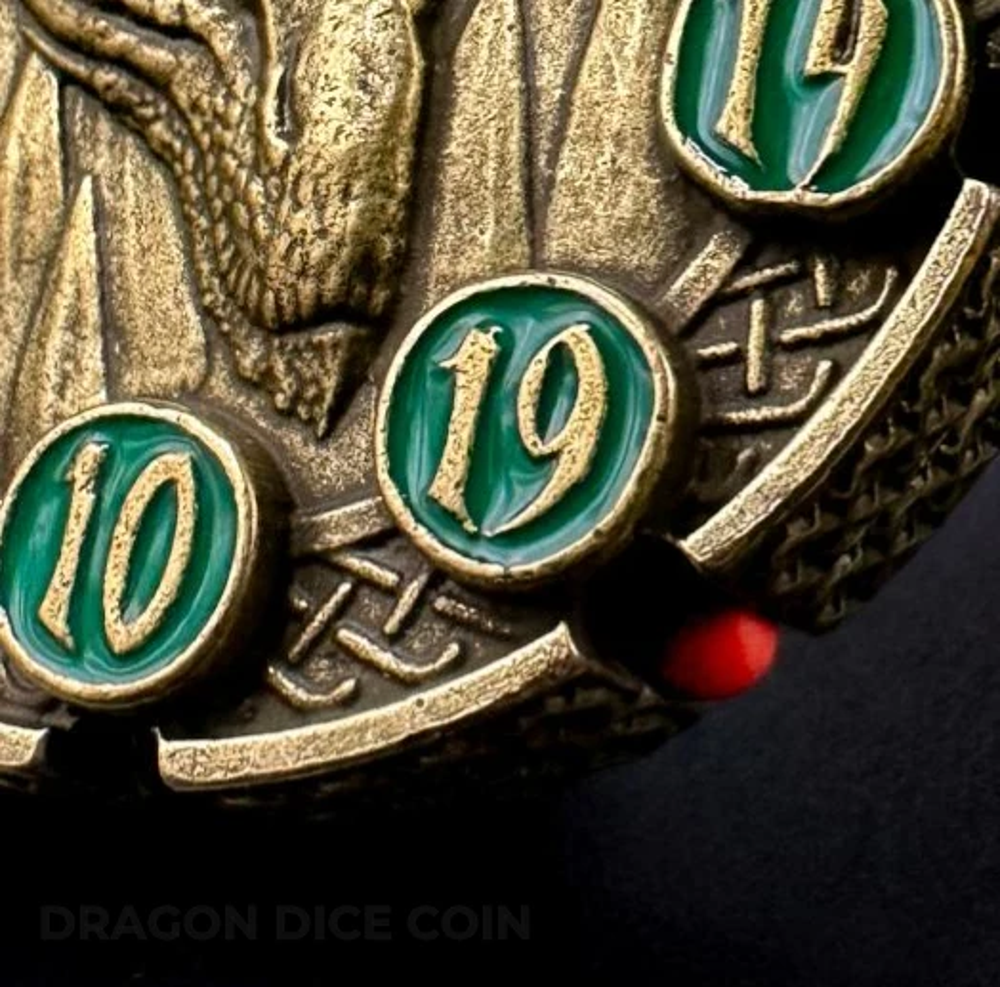 FlipDie Metal Dice Coin Set: Dragon (7) (New Arrival)