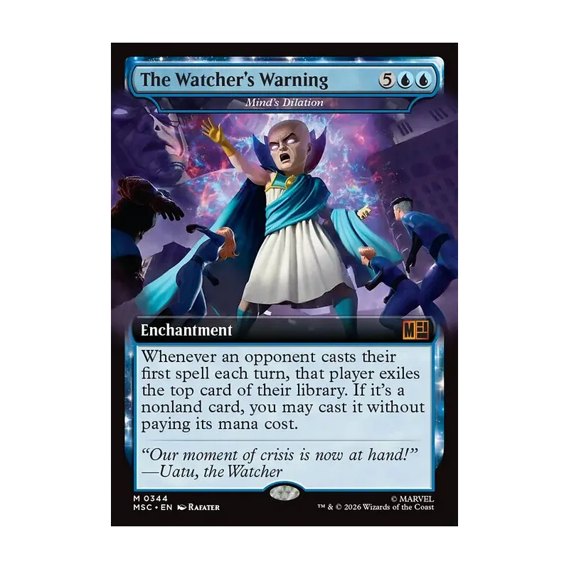 The Watcher's Warning / Mind's Dilation (Extended Art) - Marvel Super Heroes Commander (Near Mint)