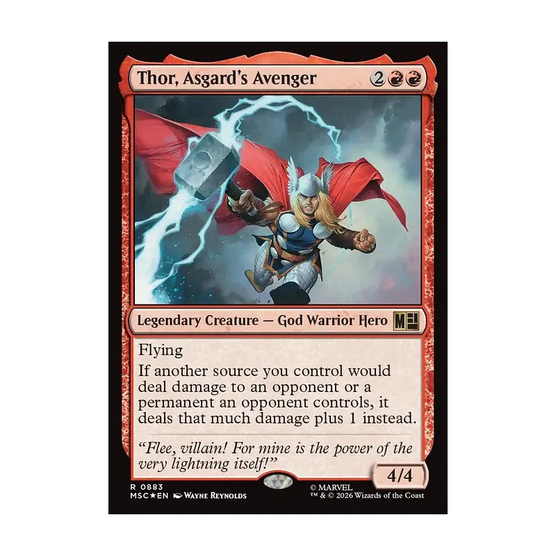 Thor, Asgard's Avenger (Surge Foil) - Marvel Super Heroes Commander (Foil Near Mint)