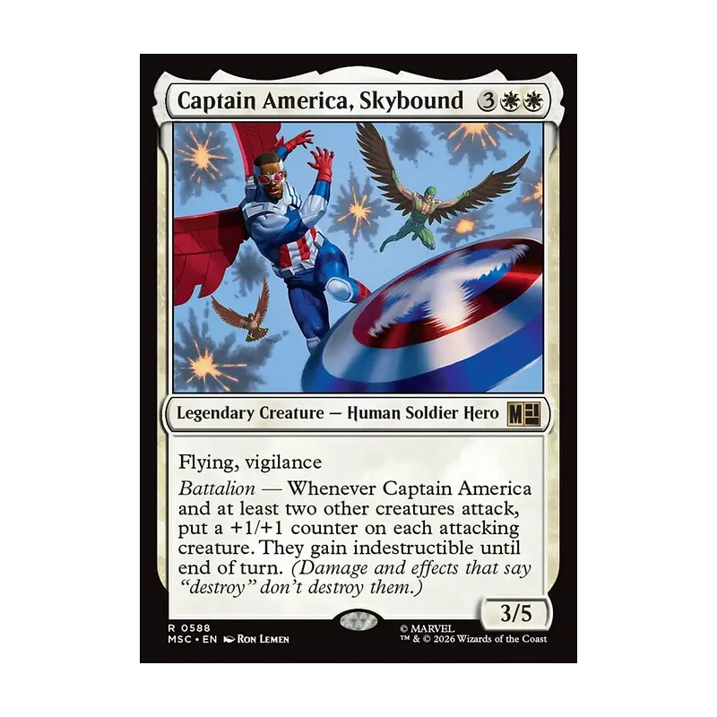 Captain America, Skybound - Marvel Super Heroes Commander (Near Mint)