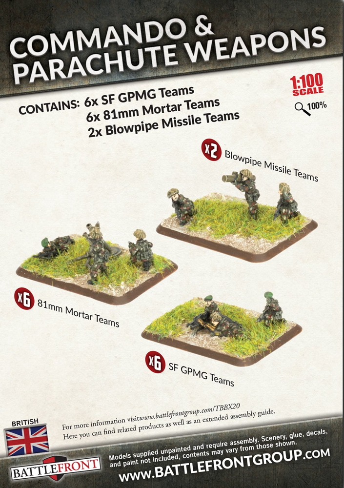 WWIII Team Yankee: British - Commando / Parachute Support Weapons (Preorder)