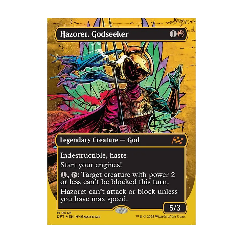 Hazoret, Godseeker (Borderless) (First-Place Foil) - Aetherdrift (Foil Near Mint)