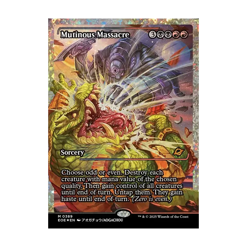 Mutinous Massacre (Showcase) (Fracture Foil) - Edge of Eternities (Foil Near Mint)