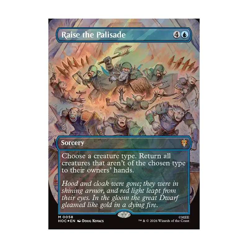 Raise the Palisade (Borderless) (Surge Foil) - The Hobbit Eternal (Foil Near Mint)