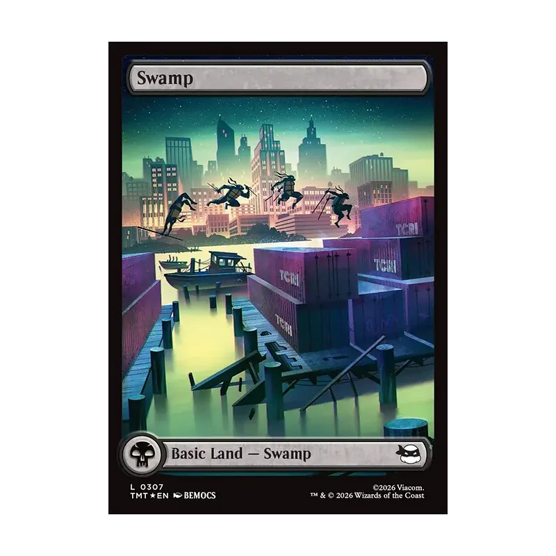 Swamp (0307) (Surge Foil) - Teenage Mutant Ninja Turtles (Foil Near Mint)