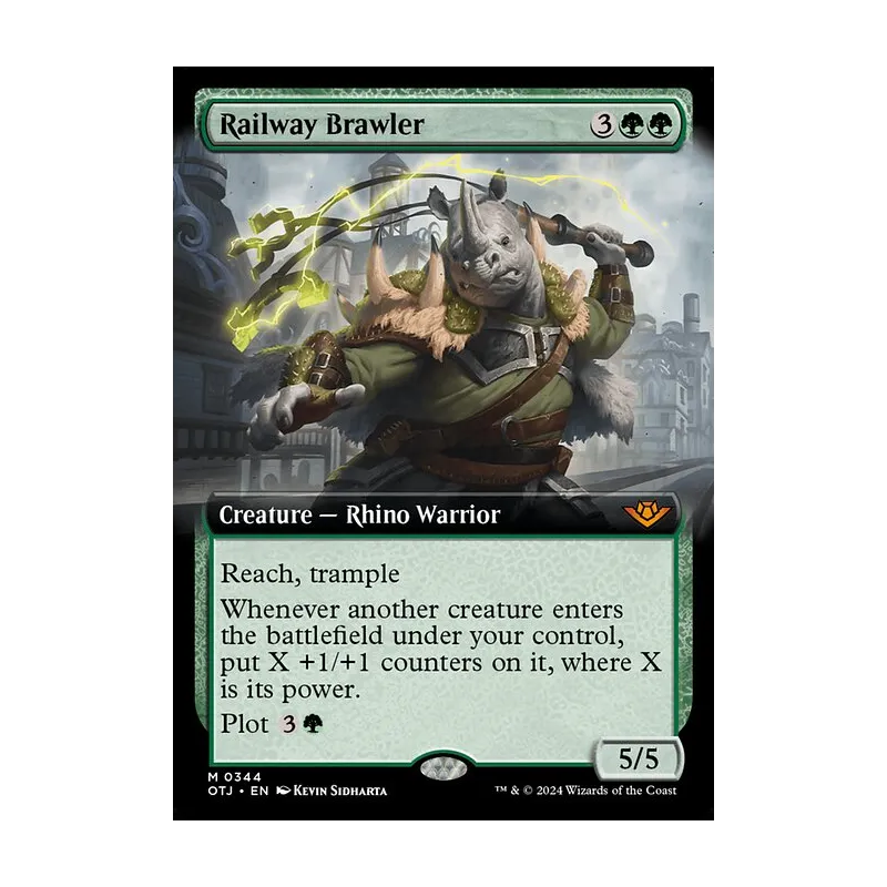 Railway Brawler (Extended Art) - Outlaws of Thunder Junction (Near Mint)
