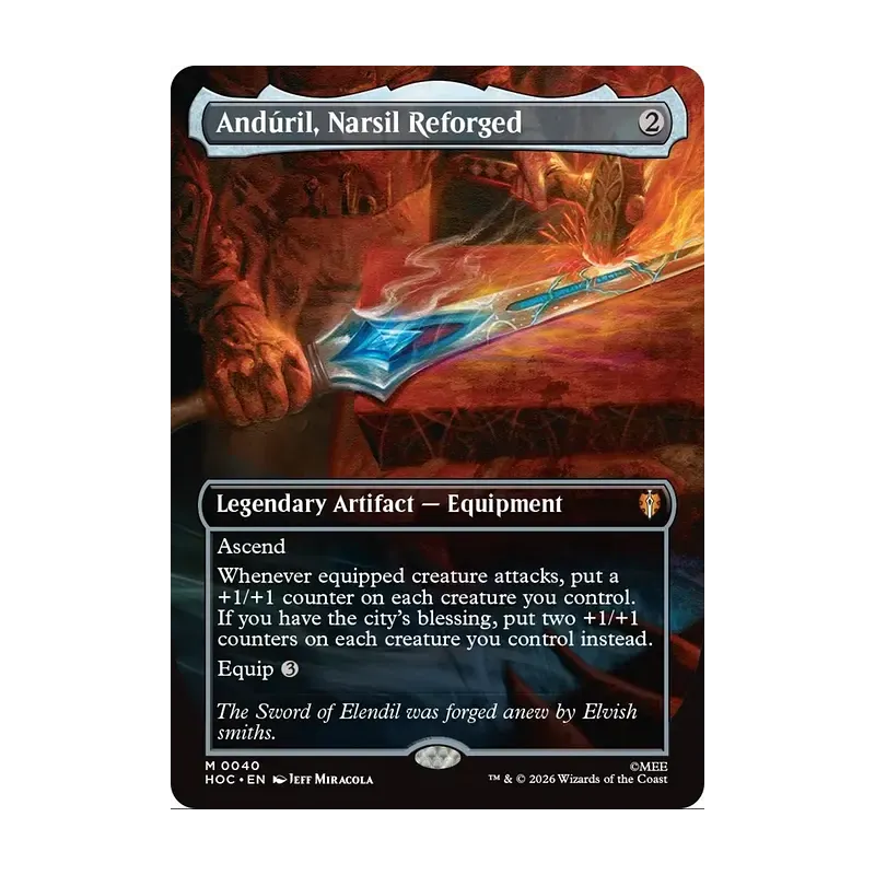 Anduril, Narsil Reforged (Borderless) - The Hobbit Eternal (Near Mint)