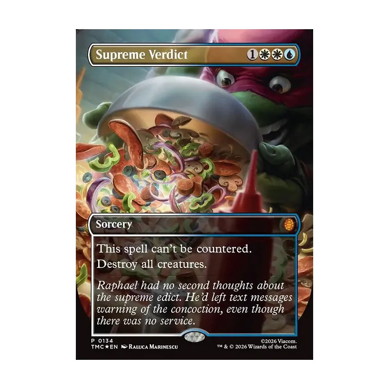 Supreme Verdict (Borderless) - Teenage Mutant Ninja Turtles Commander (Foil Near Mint)
